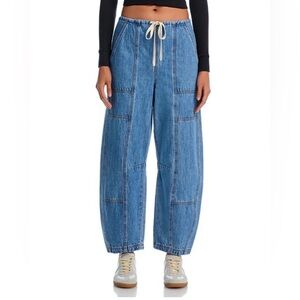 BLANK NYC Drawstring Barrel Jean Fan Mail $128 Retail NWT